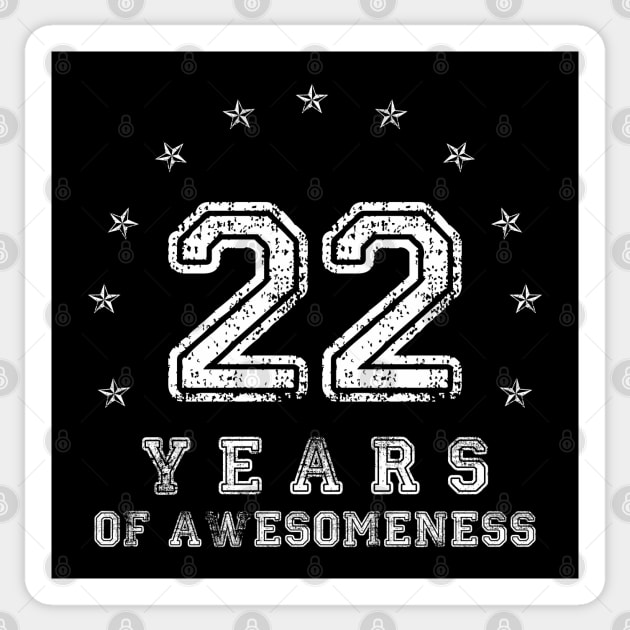 Vintage 22 years of awesomeness Sticker by opippi